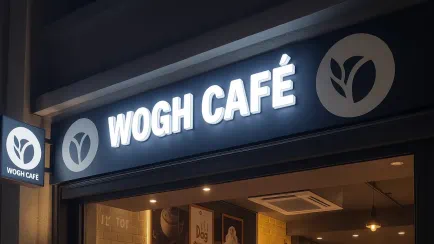 Cartel luminoso Wogh Café